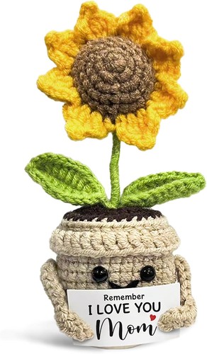 Cadeau tournesol fait main au crochet pour maman - Je t’aime maman, fête des mères - Photo 9/9