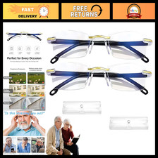 Auto Focus Reading Glasses, Anti-Blue Light, Self-Adjusting Zoom for Presbyopia
