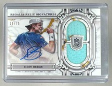 ZIZOU BERGS 2024 Topps Royalty Tennis Regalia Relic Dual AUTO #d /75