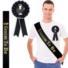 Sash: 82 Cm X 9.5 Cm, Badge: 15.5 X 8 Gold, satin (for sash), and as shown...