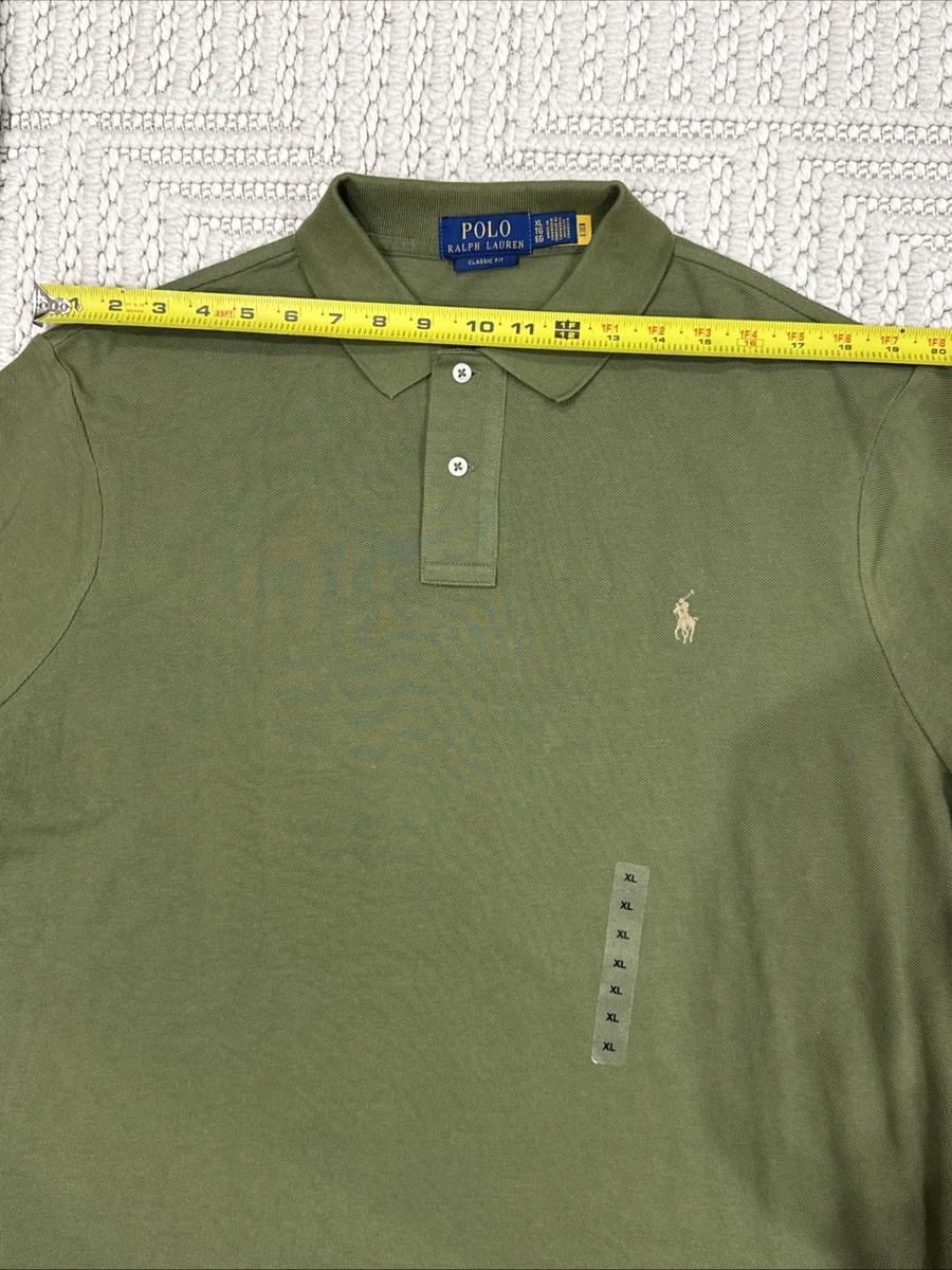 Polo Ralph Lauren Green Men's Classic Fit Mesh Cotton Polo Size XL