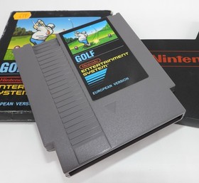 GOLF Peque&ntilde;o EMBALAJE ORIGINAL Nintendo NES Juego Abejas PROBADO