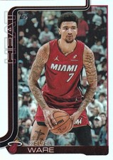 2025 TOPPS #74 KELEL WARE REFRACTOR- MIAMI HEAT