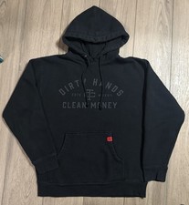 Troll Co. Hoodie, Men's Medium, Black "Dirty Hands Clean Money" Pullover