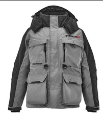 NWT StrikerICE Men Hardwater Jacket Sureflote Flotation Technology Grey/Black M