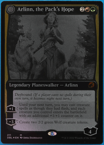 Arlinn the Pack's Hope (Silver Screen) FOIL Innistrad Double Feature NM (507298) - Picture 1 of 2
