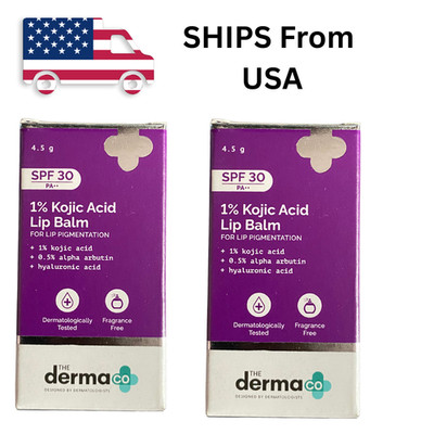 Kojic Acid  1% Lip Balm 4g   The Derma Co   2 Packs   US Shipping