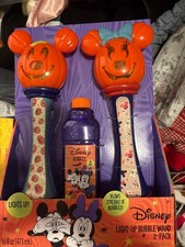 Disney Light-Up Bubble Wand 2-Pack with Bubble Solution NEW