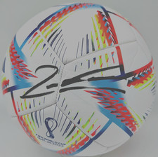 Poland Robert Lewandowski 2022 Adidas World Cup Soccer Ball Beckett Witnessed