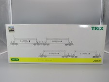 Trix H0 24008 set di carri 4 pezzi Camion trasporto anfibio, come nuovo scatola originale