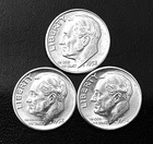 1952 P-D-S 10c SILVER Roosevelt Dimes  CH GEM BU  w/FTB  (R190)