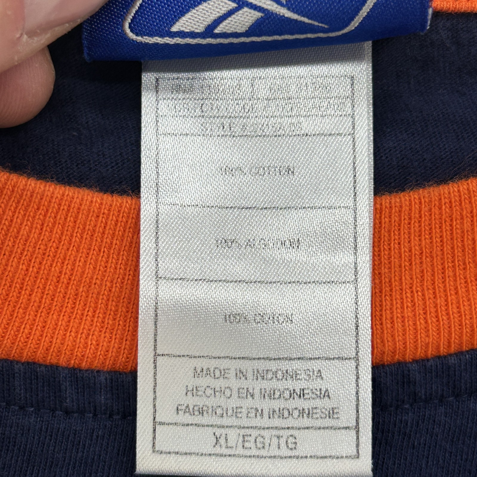 Denver Broncos Shirt Mens XL Reebok NFL Football Logo Team Apparel Blue Tee thumbnail 3