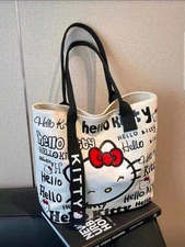 Hello Kitty Bag Purse Shoulder Shopping Zipper Travel Double Handle Gift New