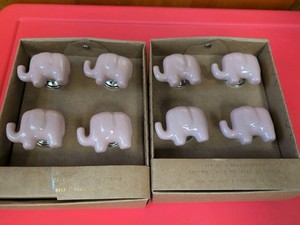 8 Pink Elephant Drawer Pull Door Knob  Animal Jungle Safari Home Dresser Cabinet