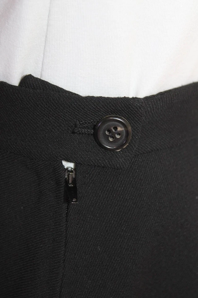 Tse 女式羊毛纯色平底前膝裙黑色 8 码 — 第 4/4 张图片