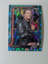 2025 Topps Chrome Formula 1 F1 #114 George Russell Aqua Raywave Refractor #/199