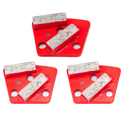 3PCS Trapezoid Diamond Grinding Disc, 30 Grit Metal Bond Floor Grinding Pad for