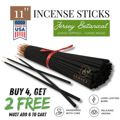 Incense sticks 11'' Bulk 100 Dipped Sticks Per Pack Handmade Buy 4 get 2 free