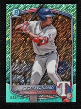 2025 Bowman Chrome Prospects Aqua Shimmer Refractor 30/125 Pablo Guerrero 10no