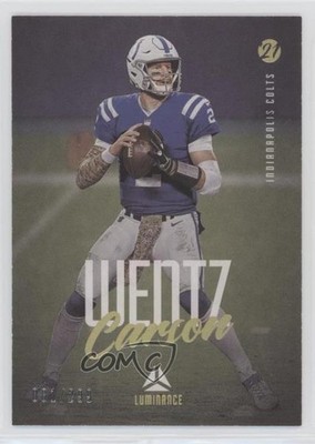 2021 Panini Luminance Gold 81/299 Carson Wentz #44 0la9