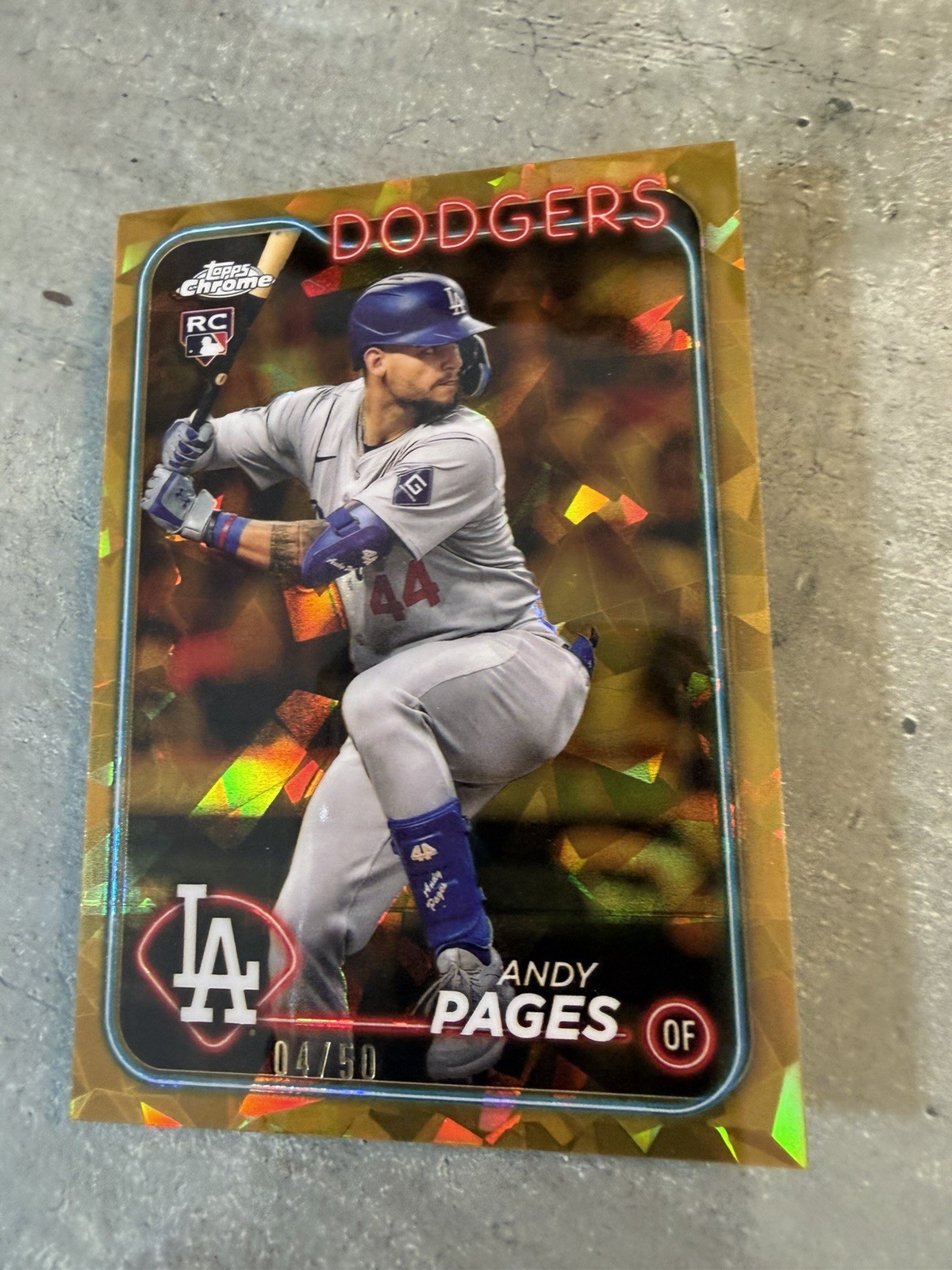 2024 Topps Chrome Update Andy Pages RC Sapphire Edition #USCS221 Gold /50