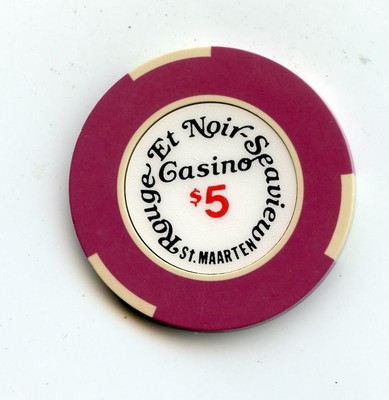 5.00 Chip from the Rouge Et Noir Casino Phippsburg St Maarten 3 White