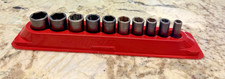 Snap-on Imfs 38 Dr 516-78 6pt Sae Semi-deep Impact 10pc Set Wmagn Holder
