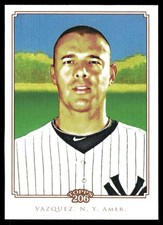 Javier Vazquez 2010 Topps 206 #97 Yankees MLB READ FREE SHIPPING AutographDen