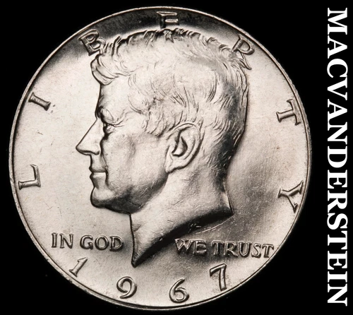 1967 Silver Kennedy Half Dollar - Choice Gem Brilliant Unc  Lustrous  #i7686