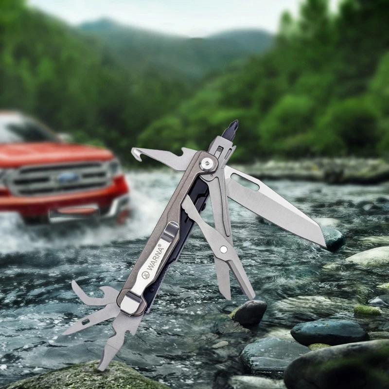 Folding EDC Multitool Pocket Utility Tool Stainless Steel Outdoor Camping Tool