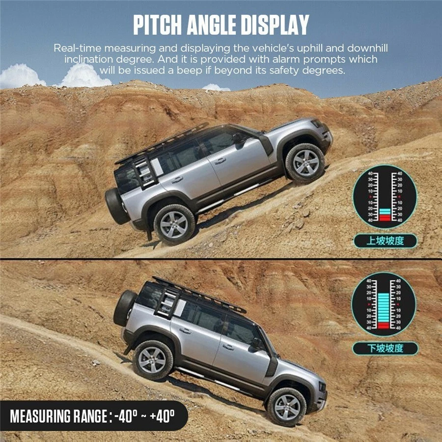 Digital Inclinometer Slope Meter Gauge Gradient Tilt Indicator For Off Road Car Foto 3 de 4