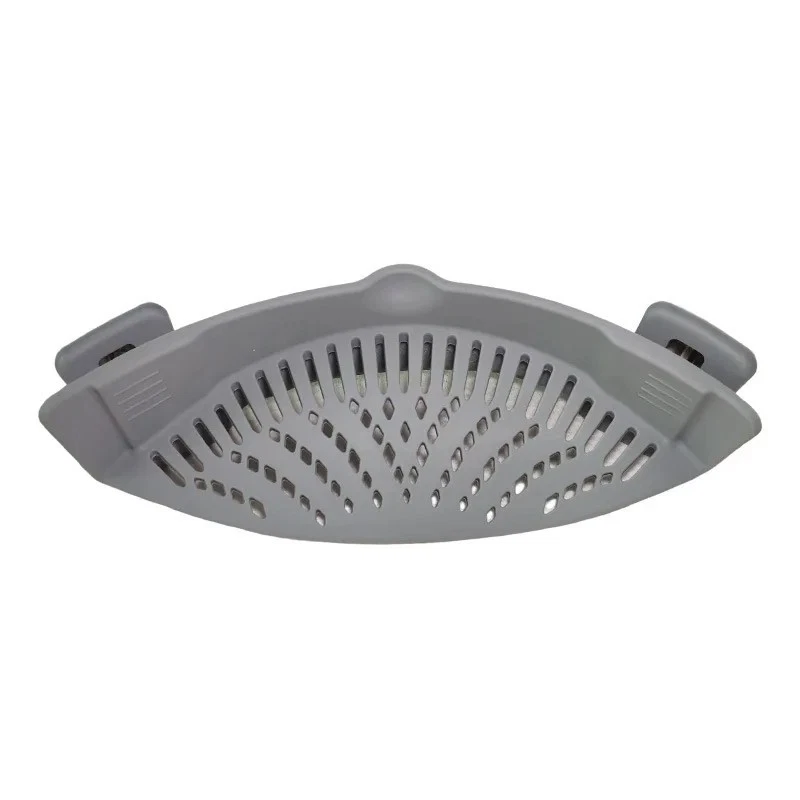 Silicone Clip-on Pot Strainer Anti-Spill Colander for Noodles, Fruit, Veggies