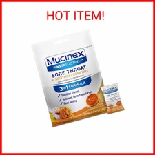 Mucinex Instasoothe Sore Throat Relief Drops (40ct) Sore Throat Lozenges, Sore T