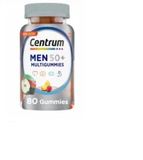 Centrum Multigummies Mens 50 Plus Gummy Multivitamin Natural Fruit 80 Count