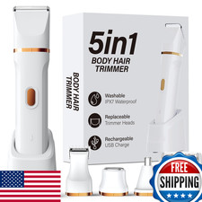 Kingtee 5-In-1 Electric Bikini Trimmer For Women Ipx7 Waterproof Shaver