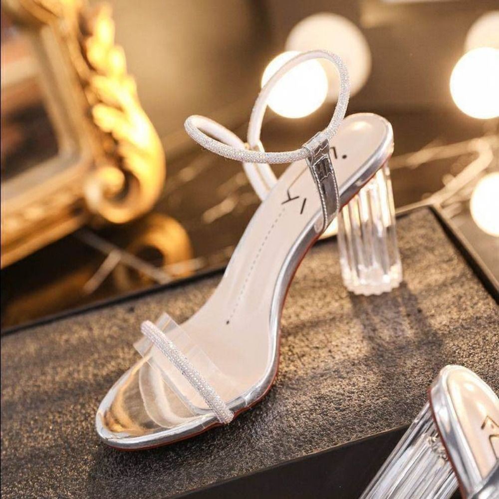 PANTOFOLA D’ORO ciabatte donna trasparenti tacco cristallo sandali regali compleanno