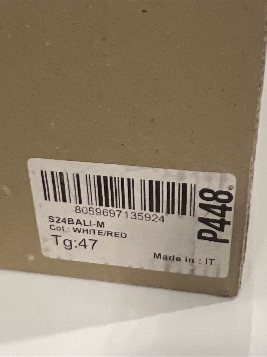 $298 P448 men’s shoes Bali sneaker white/red Size 47/14 P448 Bali High Top Sneaker (Men) | Nordstromrack main image 4