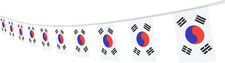 Korea String Banner Flag,5.5 X 8.2 Inch String Banner,Indoor and Outdoor Party D