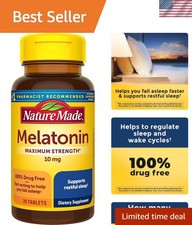 10mg Maximum Strength Melatonin for Faster Sleep - 70 Tablets, Gluten Free