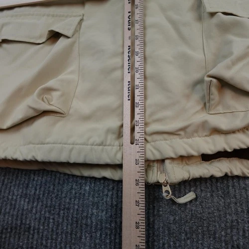 PacSun Formula 1 Jacket Mens Large Beige Brown Fleece Full Zip Racing Pockets image 8