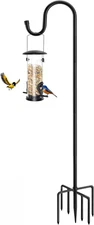 72" Shepherds Hooks for Outdoor, Heavy Duty Garden Bird Feeder Pole for Hanging 