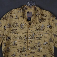 511 Tactical Shirt Mens Large Yellow Desert Wanderer Southwest Vented Camp Snap
