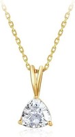Damen Halskette 925 Silber Vergoldet Zirkon AnhäNger Elegant Geschenk