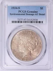 1934 S Peace Silver Dollar $1 PCGS AU Details (930)