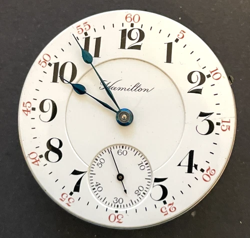 Antique 1910 Hamilton Grade 940 Pocket Watch Movement Parts/Repair 18s 21j USA