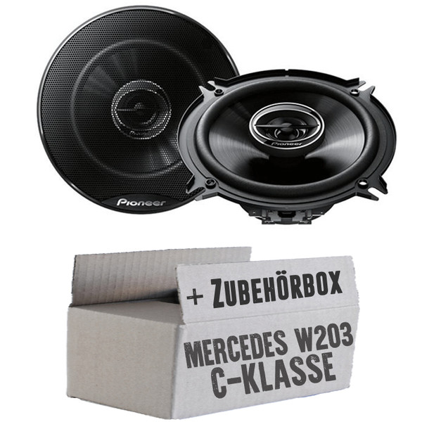 Mercedes C-Klasse W203 Heck - Pioneer Lautsprecher Auto Boxen KFZ TüR Hinten SET-image