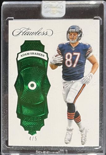 2017 Panini Flawless Adam Shaheen Smaragdgrün #4/5 Chicago Bears Encased