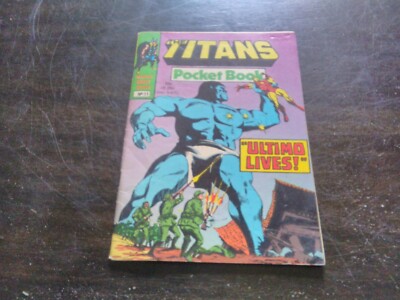 The Titans Pocket Book 1981 Marvel Digest Series Ultimo Lives !