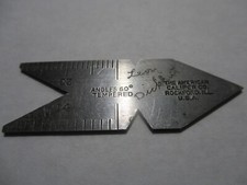American Caliper Co. Tempered Steel Thread 60 Degree Center Gage. Made in USA.