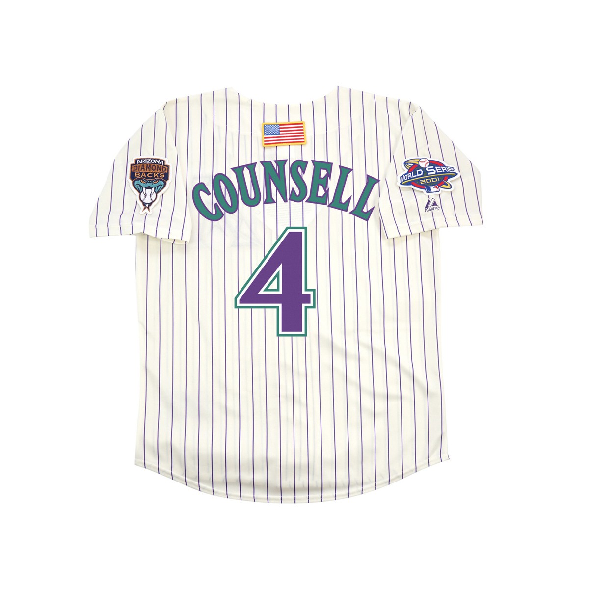 Craig Counsell 2001 Arizona Diamondbacks Alt Home Ivory World